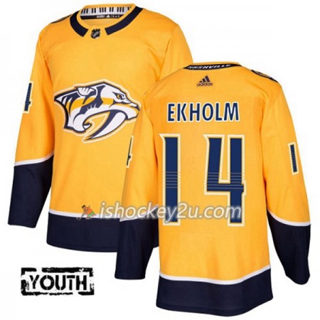 Børn NHL Nashville Predators Trøje Mattias Ekholm 14 Adidas 2017-2018 Guld Authentic Børn NHL Nashville Predators Trøje Mattias Ekholm 14 Adidas 2017-2018 Guld Authentic